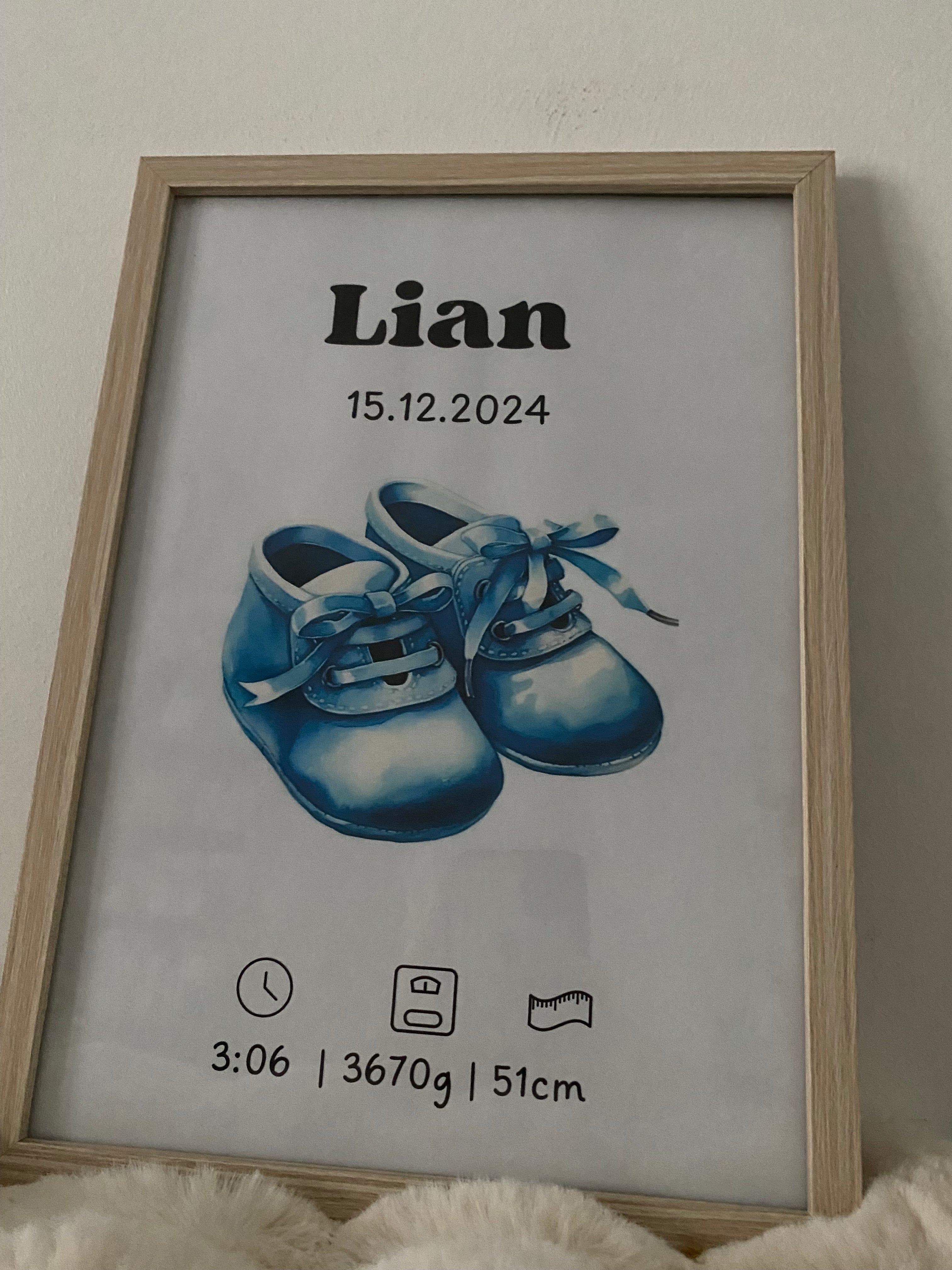 Affiche naissance personnalisée