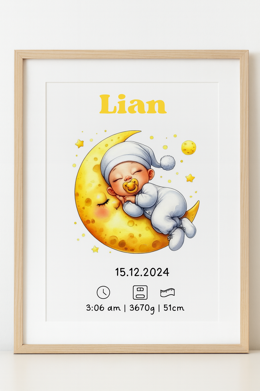 Affiche Bébé sur la lune
