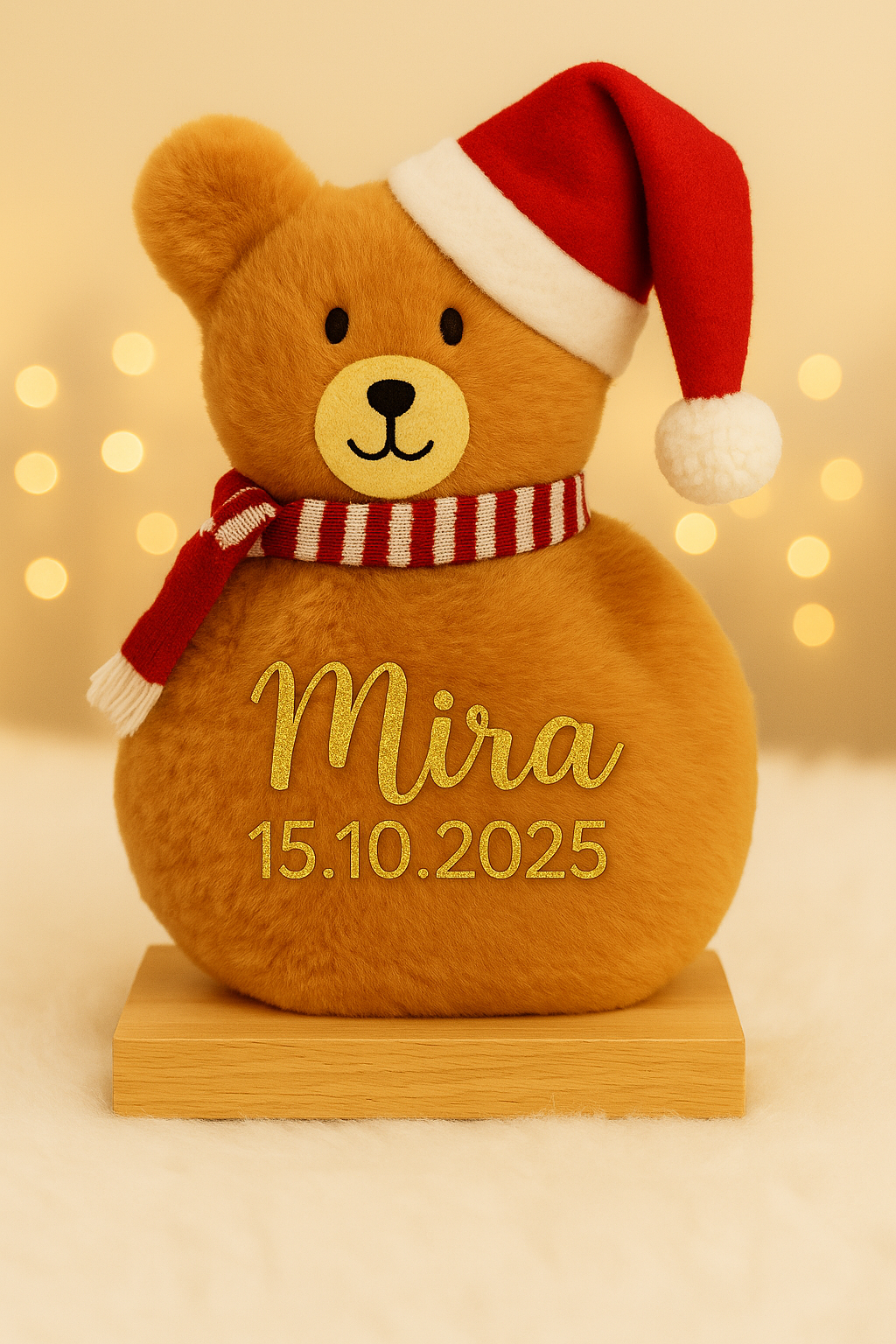 Ourson de Noël – Entièrement personnalisable pour un souvenir unique