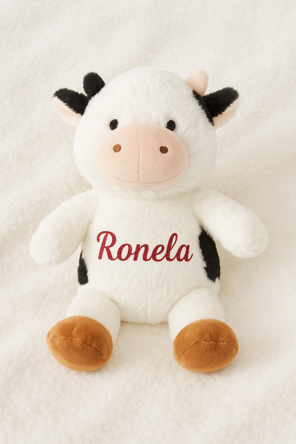 Peluche vache personnalisée