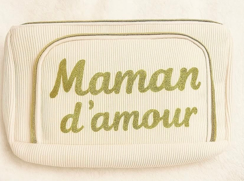 Trousse en velours côtelé