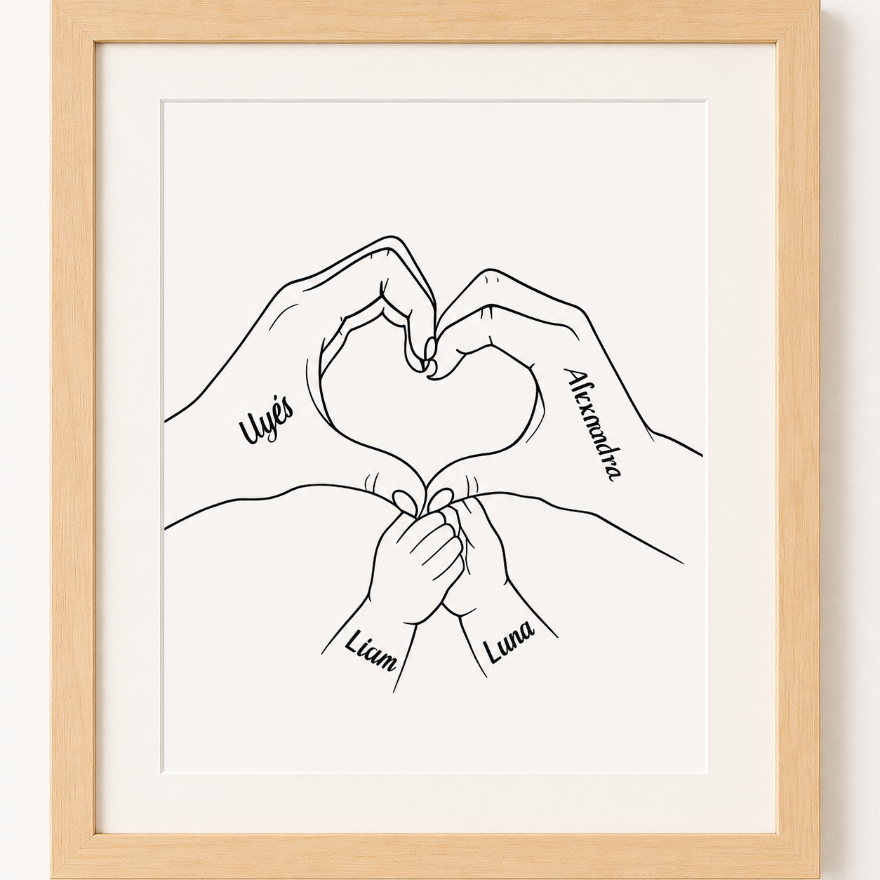 Illustration Famille – Mains en Cœur