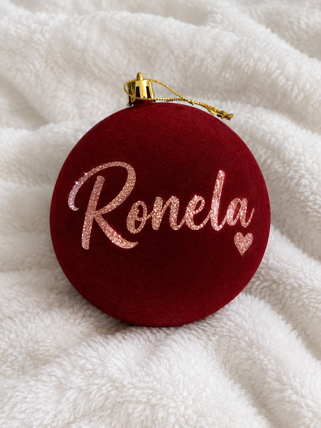 Boule de Noël  Rouge Velours