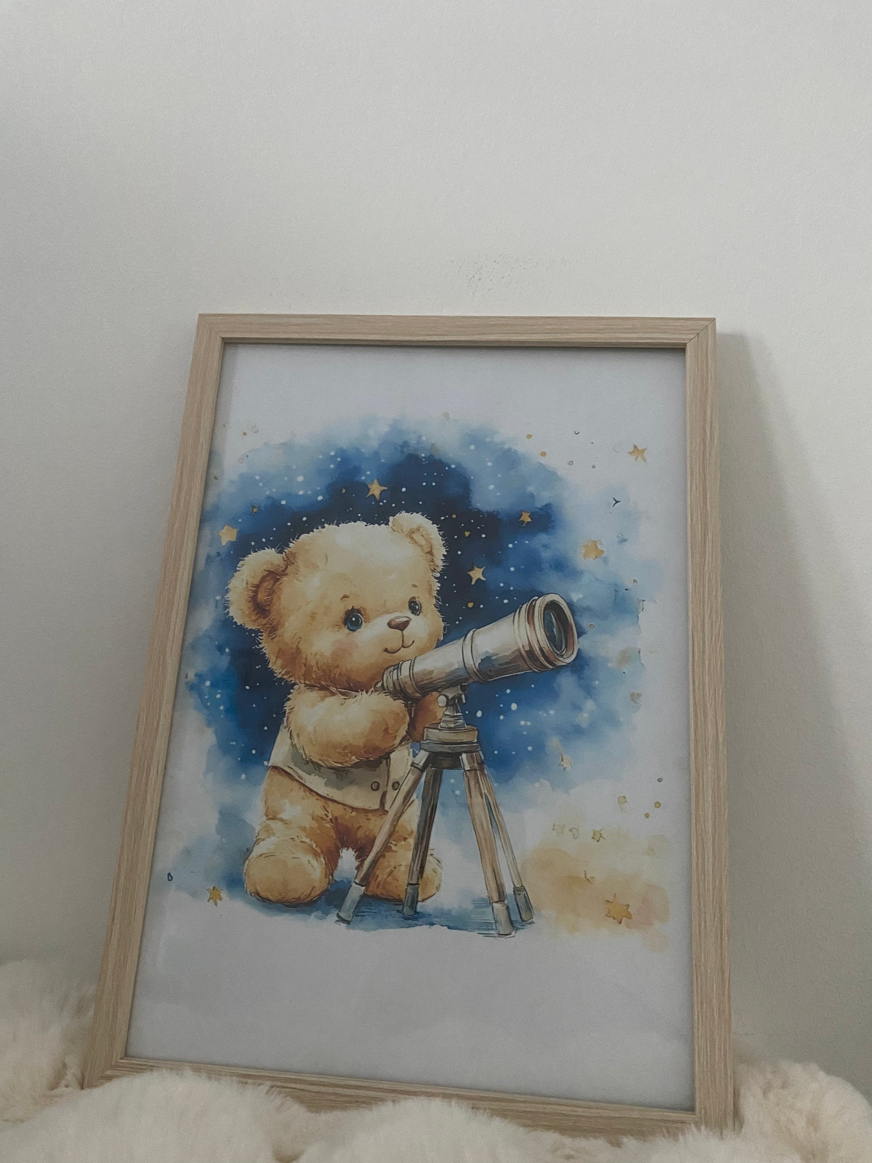 Affiche décorative enfant – Ourson rêveur