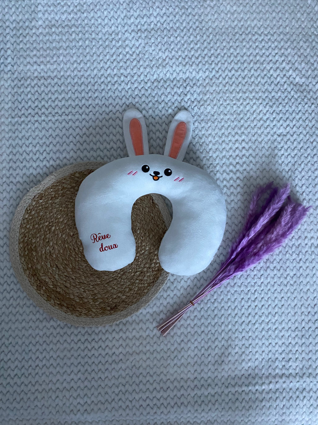 Coussin de Voyage Lapin Personnalisé